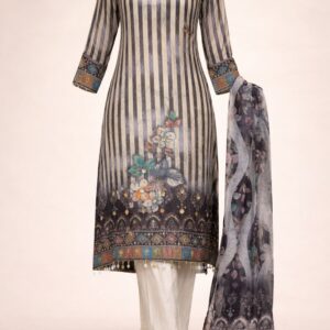 Striped Silk Suit Set