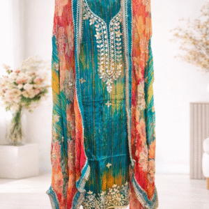 Multicolour Embroidered Unstitched Suit Set