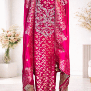 Festive Zari Embroidered Unstitched Suit Set