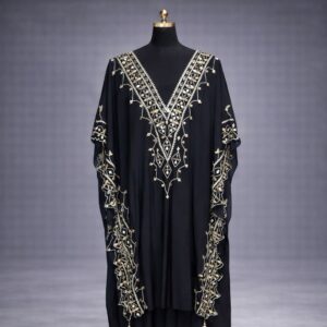 Black Embroidered Kaftaan Set