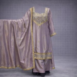 Lavender Embellished Three-Piece Suit